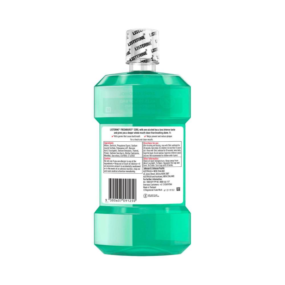 Listerine Freshburst Zero Mouthwash - 1L