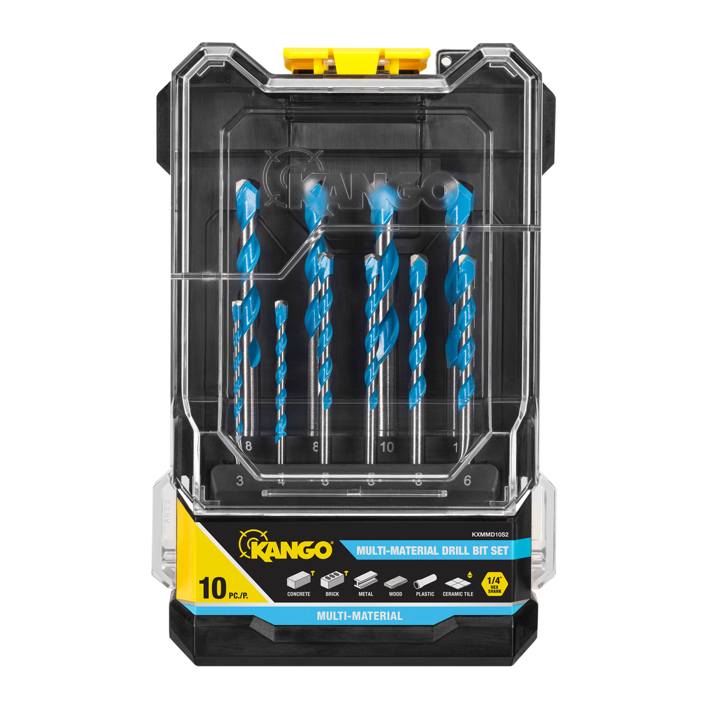 Kango Multi Material Drill Bit Set - 10 Piece - 3-10mm