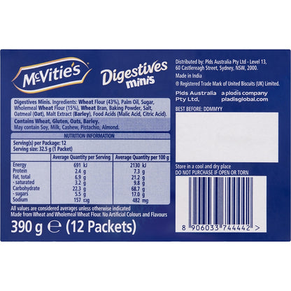 Mcvities Digestives Minis Biscuits 12 Pack