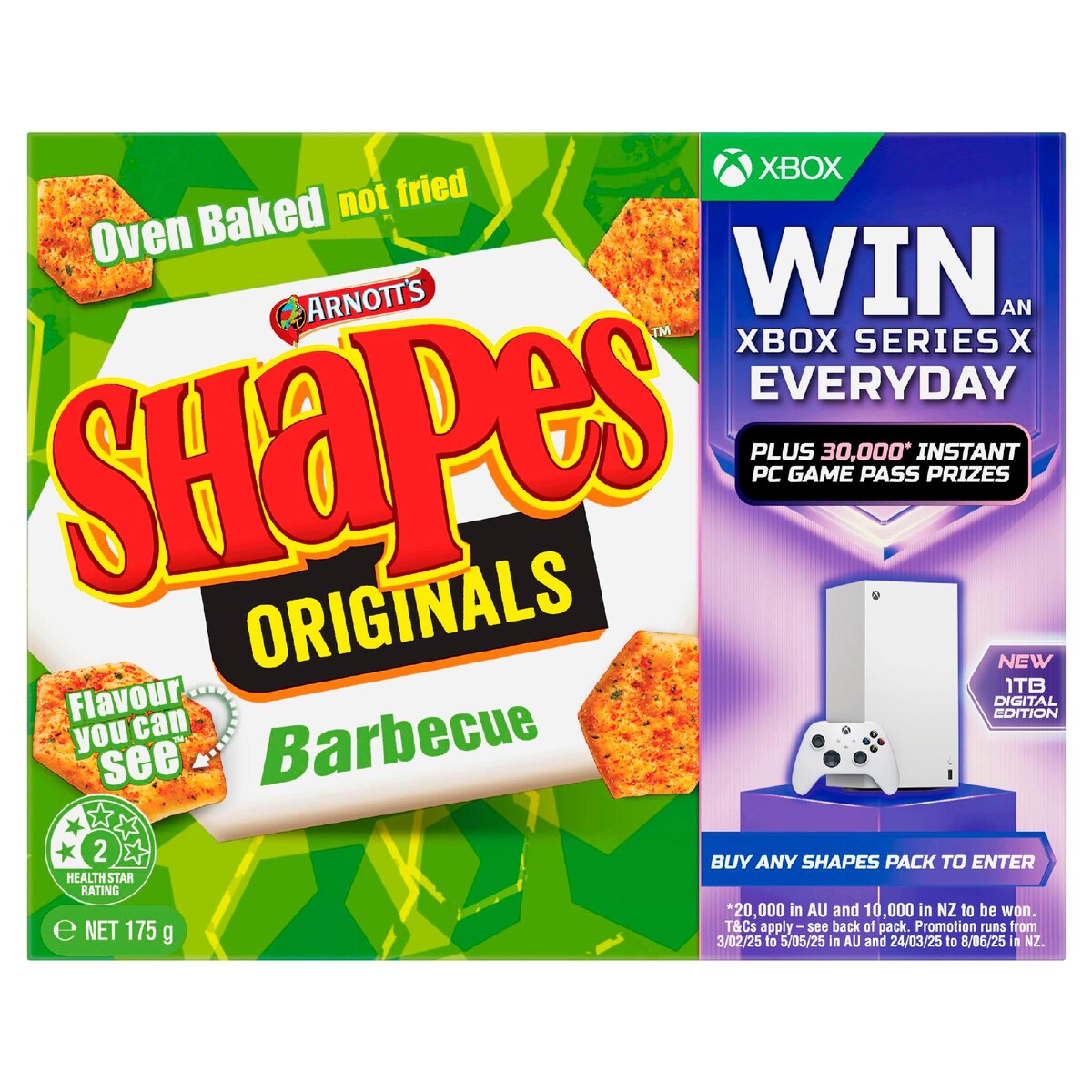 Arnotts Shapes Barbecue Cracker Biscuits 175g