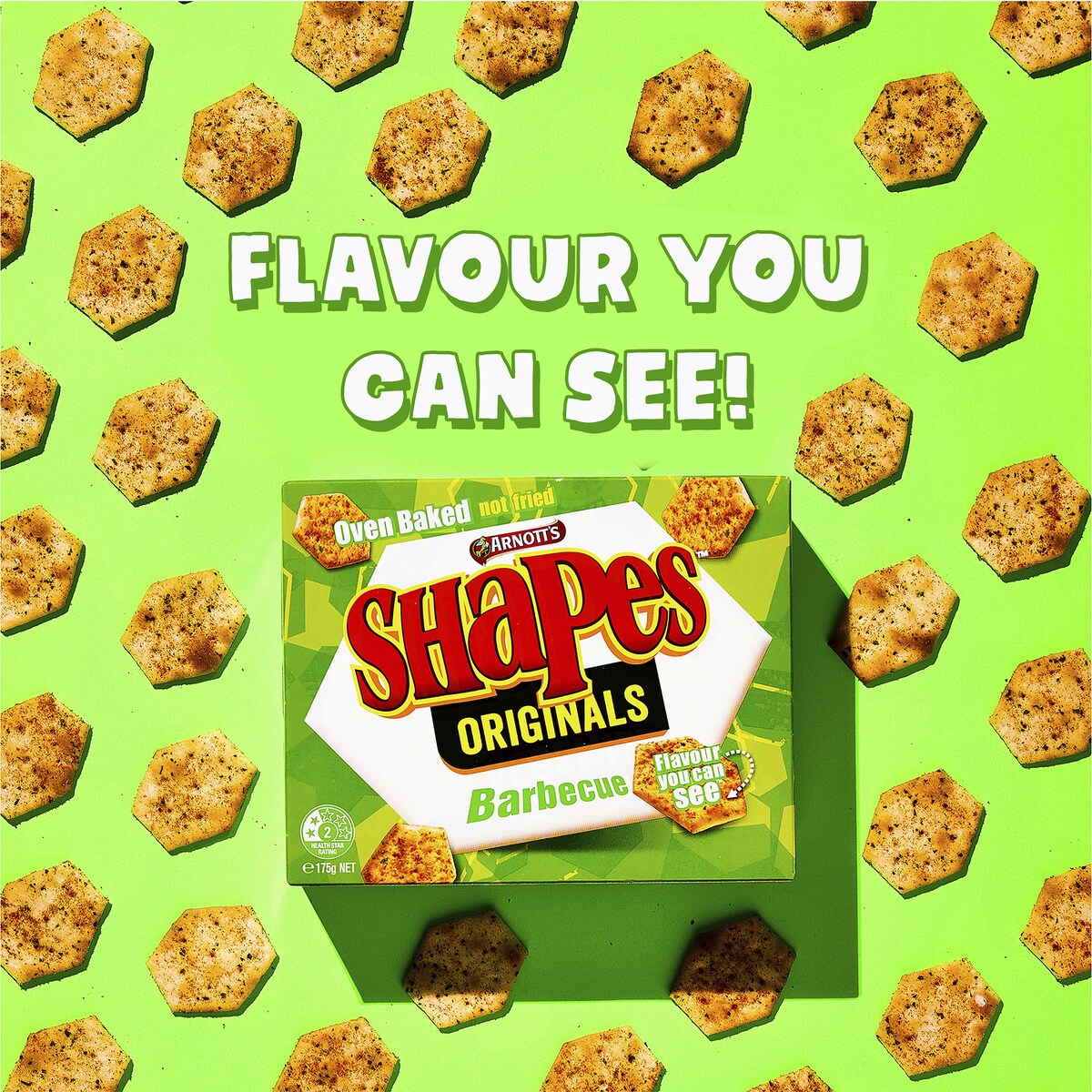 Arnotts Shapes Barbecue Cracker Biscuits 175g