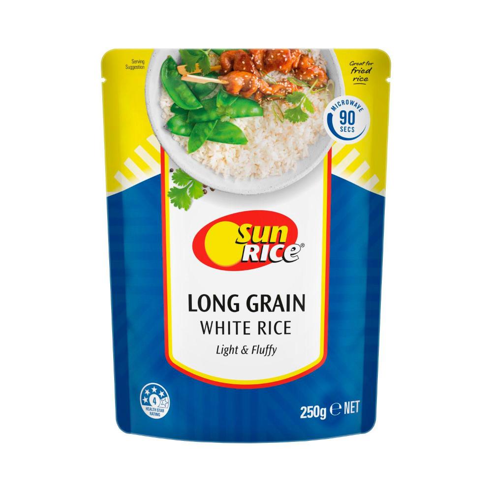 Sunrice Microwave Long Grain Rice Pouch - 250g