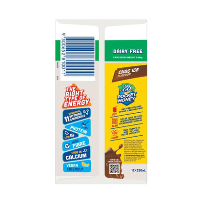 Sanitarium Up&go Liquid Breakfast Fridge Pack Dairy Free Choc 12x250ml - 3L