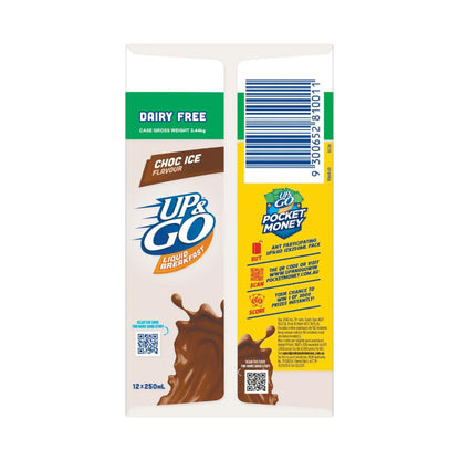 Sanitarium Up&go Liquid Breakfast Fridge Pack Dairy Free Choc 12x250ml - 3L