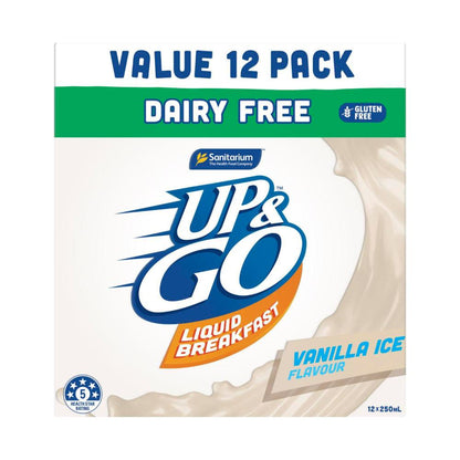 Sanitarium Up&go Liquid Breakfast Fridge Pack Dairy Free Vanilla 12x250ml - 3L
