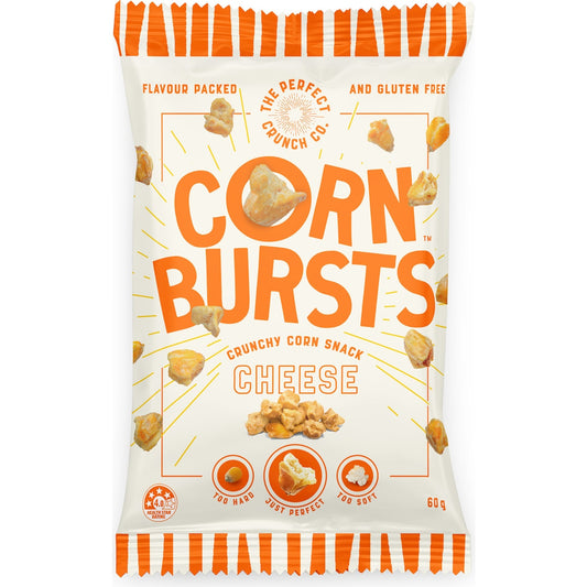 The Perfect Crunch Co Corn Bursts Cheese 60g