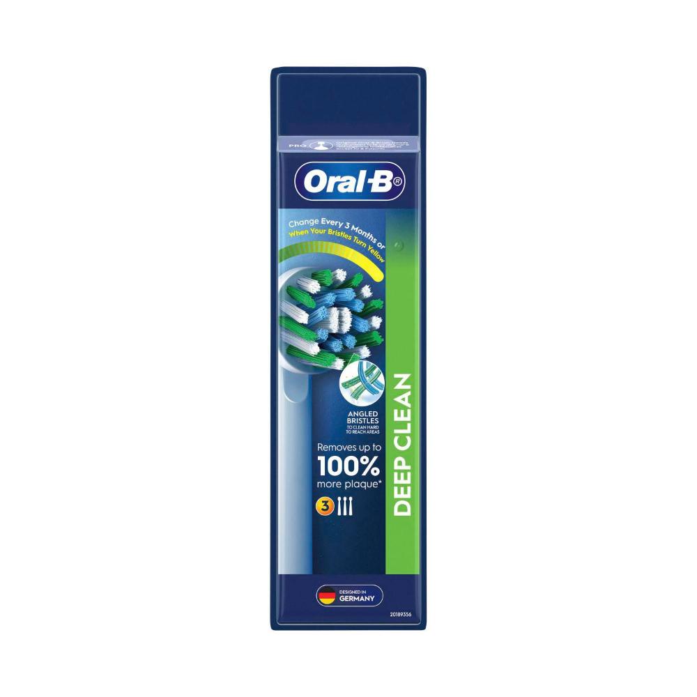 Oral B Deep Clean Electric Toothbrush Replacement Heads - 3 Pack