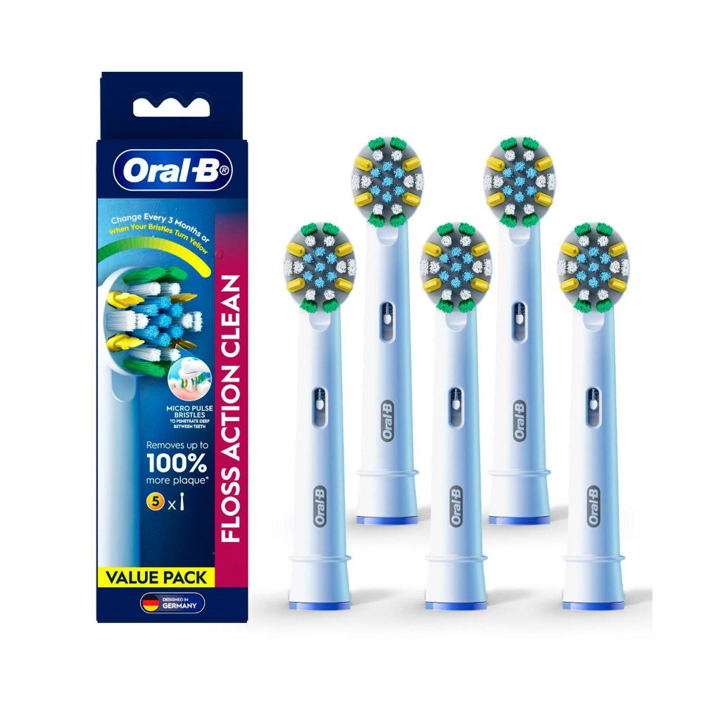 Oral B Floss Action Electric Brush Replacement Head - 5 pack