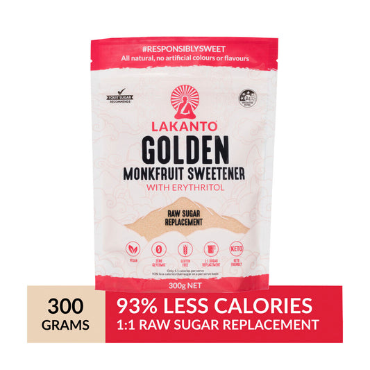 Lakanto Golden Monkfruit Sweetener Raw Sugar Replacement - 300g