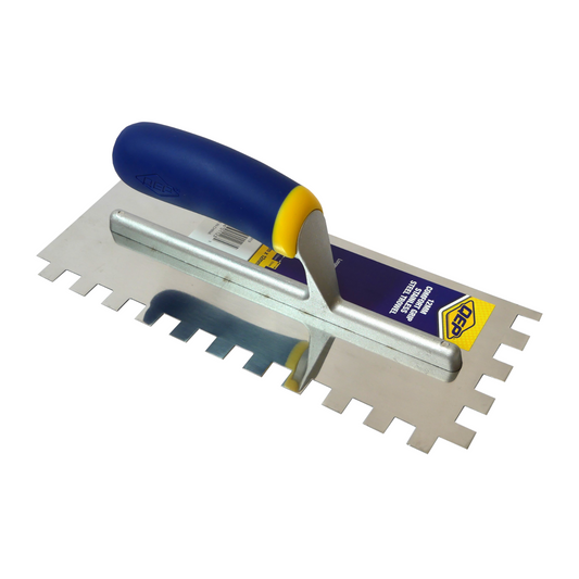 Qep Square Notch Stainless Steel Trowel - 12mm - 280 x 115mm