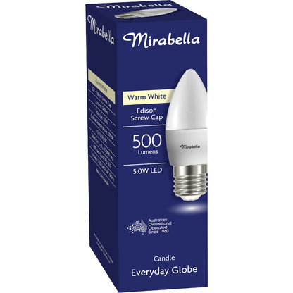 Mirabella Led Candle Es 5w 500lm Warm White Each