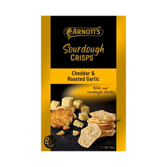 Arnott's Sourdough Crackers Cheddar & Roast Garlic - 150g