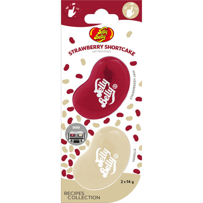 Jelly Belly Duo Vent Car Air Freshener Strawberry Shortcake 2 Pack