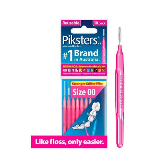 Piksters Interdental Brushes Pink Size 00 - 10 pack