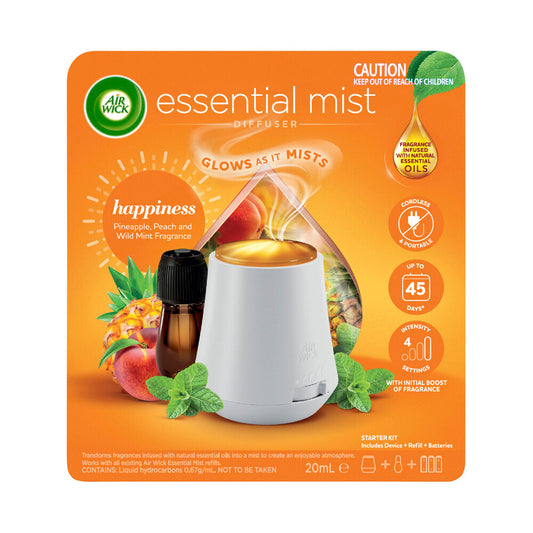 Air Wick Essential Mist Happiness Pineapple-peach & Wild Mint Diffuser - 20mL