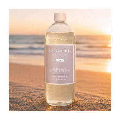 Beach Road Naturals Sandalwood Geranium & Bergamot Hand Wash Refill - 1L