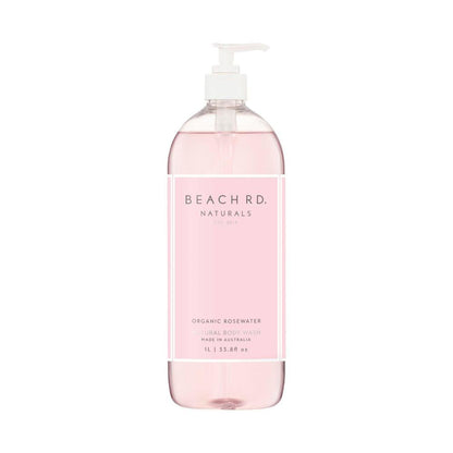 Beach Road Naturals Organic Rosewater Natural Body Wash - 1L
