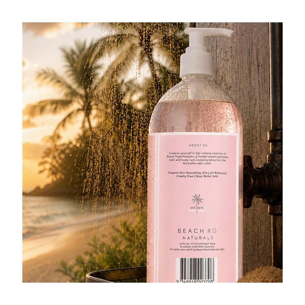 Beach Road Naturals Organic Rosewater Natural Body Wash - 1L