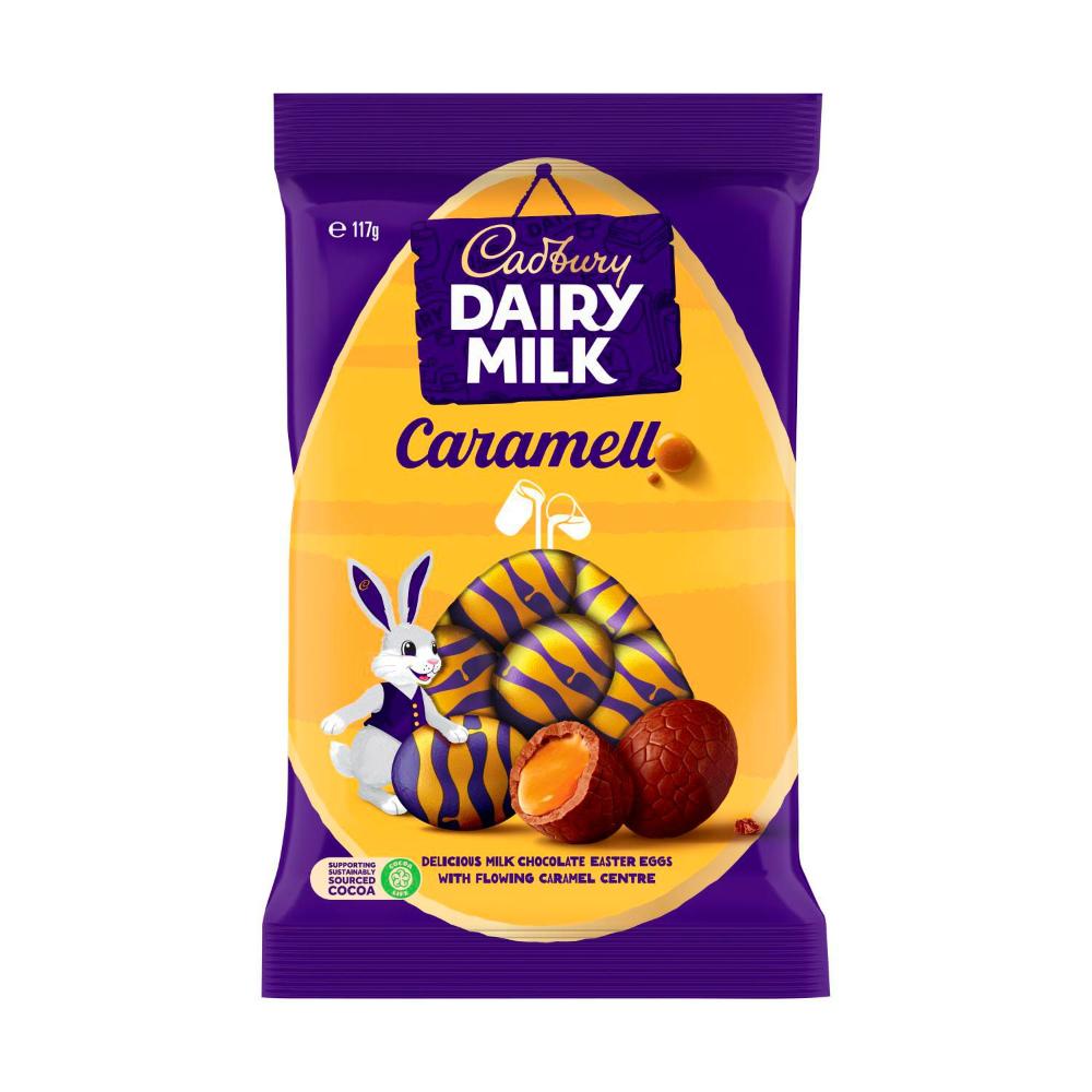 Cadbury Caramello Easter Chocolate Eggs Bag - 117g
