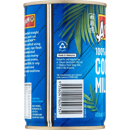 Ayam 100% Natural Coconut Milk 400ml