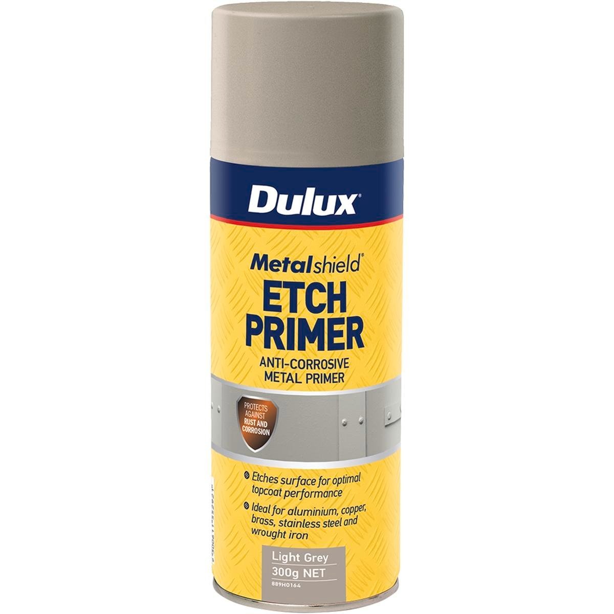 Dulux Metalshield Etch Primer Spraypak 300g Light Grey Anti-Corrosive