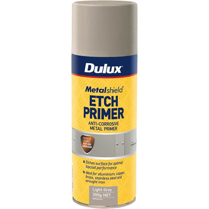 Dulux Metalshield Etch Primer Spraypak 300g Light Grey Anti-Corrosive