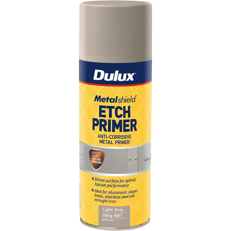 Dulux Metalshield Etch Primer Spraypak 300g Light Grey Anti-Corrosive