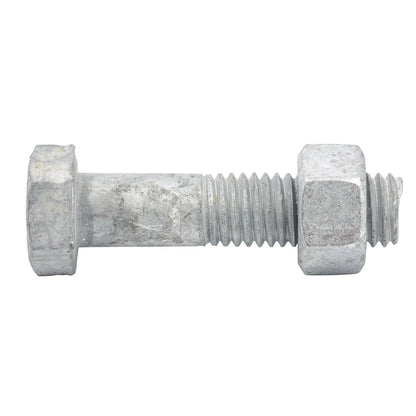 Zenith M12 x 50mm - Hot Dip Galvanised Hex Head Bolts & Nuts - 12 Pack