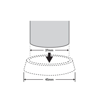 Surface Gard Clear Plastic Round Castor Cup - 37mm - 4 Pack