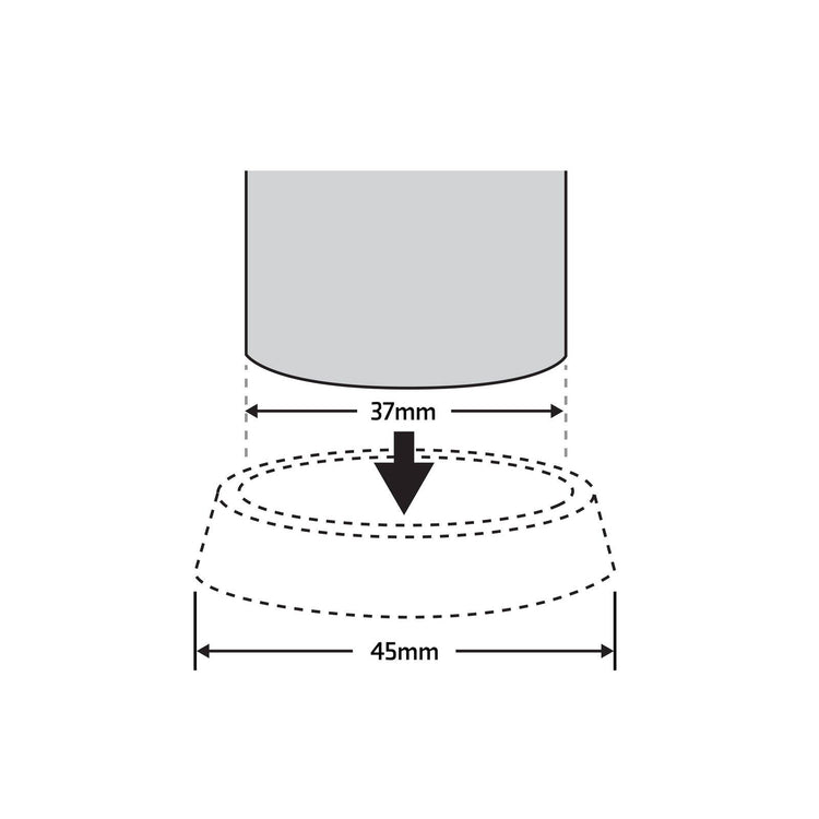 Surface Gard Clear Plastic Round Castor Cup 37mm 4 Pack