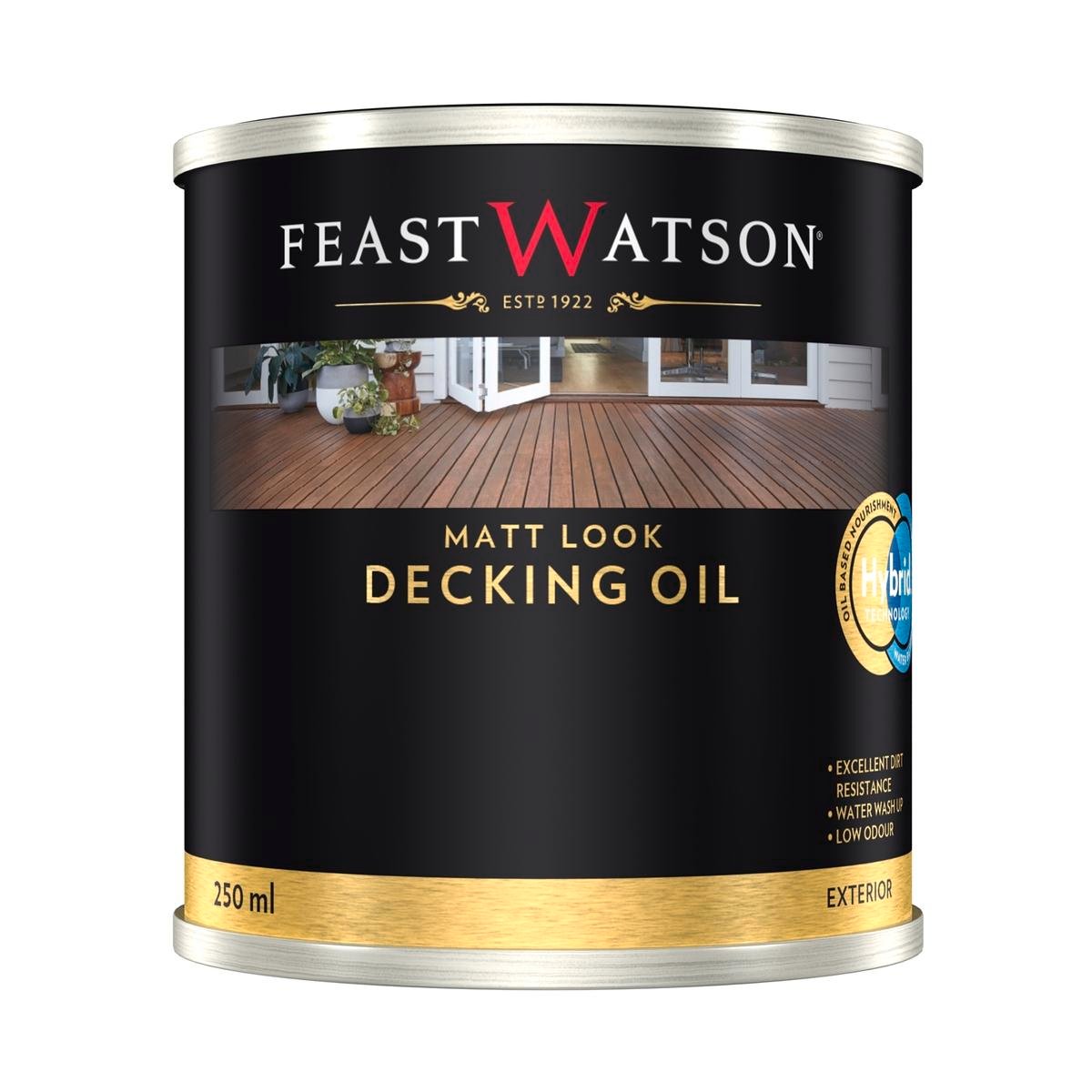 Feast Watson Merbau Matt Look Decking Oil 250ml Water Based Protection