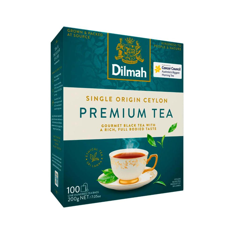 Dilmah Pure Ceylon Premium Tea Bags 100 Pack - 200g