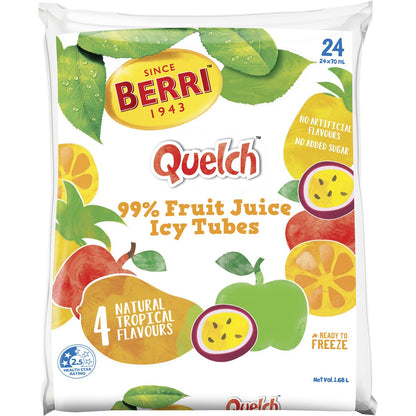 Berri Quelch Fruit Sticks Ice Blocks 24x70ml