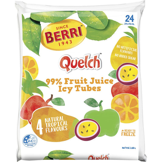 Berri Quelch Fruit Sticks Ice Blocks 24x70ml