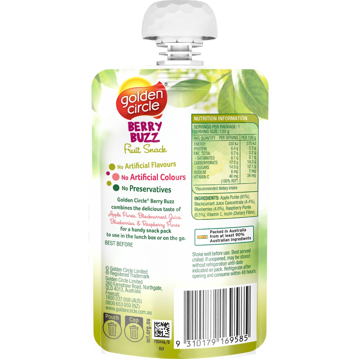 Golden Circle Berry Buzz Puree Pouch 120g