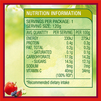 Golden Circle Blended Fruit Puree Berry & Apple Blackcurrant Lunchbox 120g