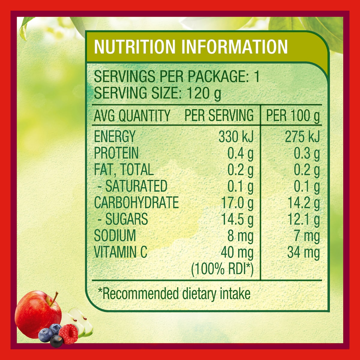Golden Circle Berry Buzz Puree Pouch 120g