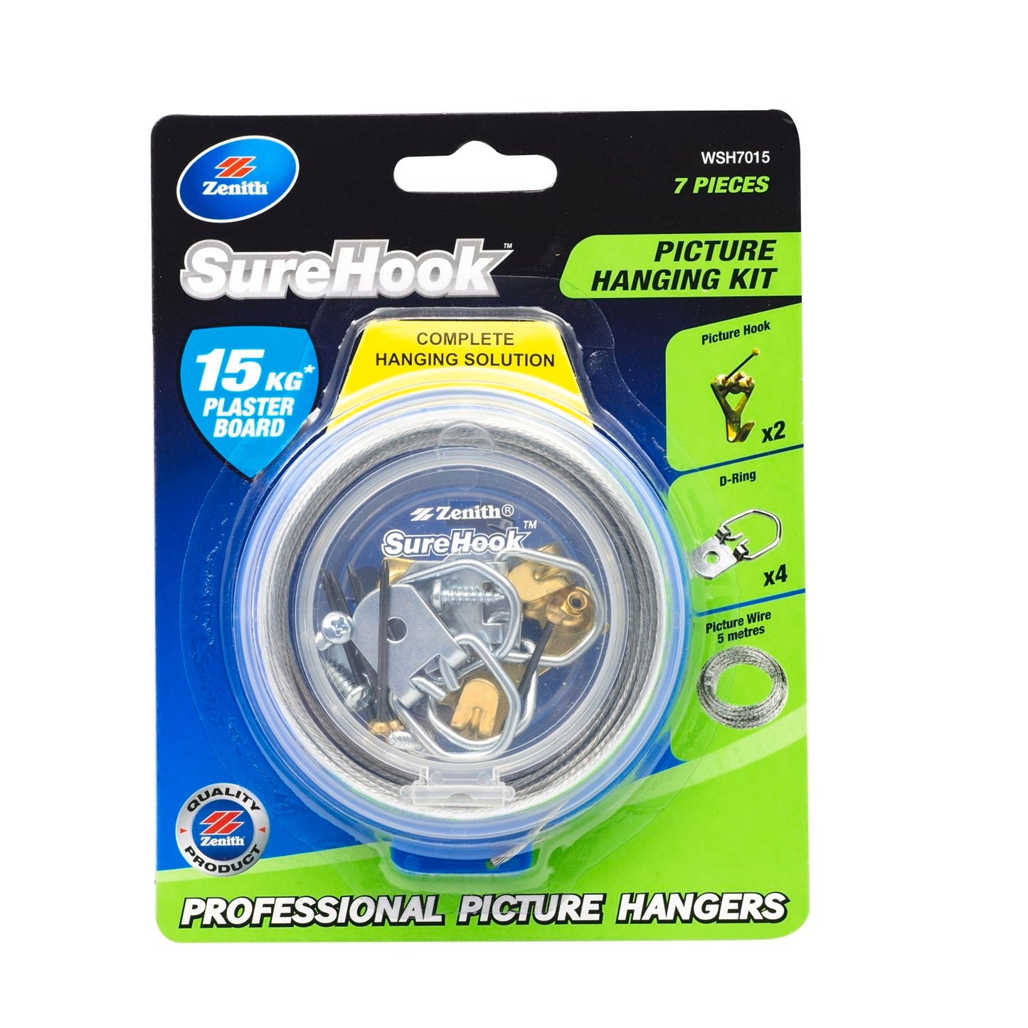 Zenith Picture Hanging Kit - 15kg - 7 Piece