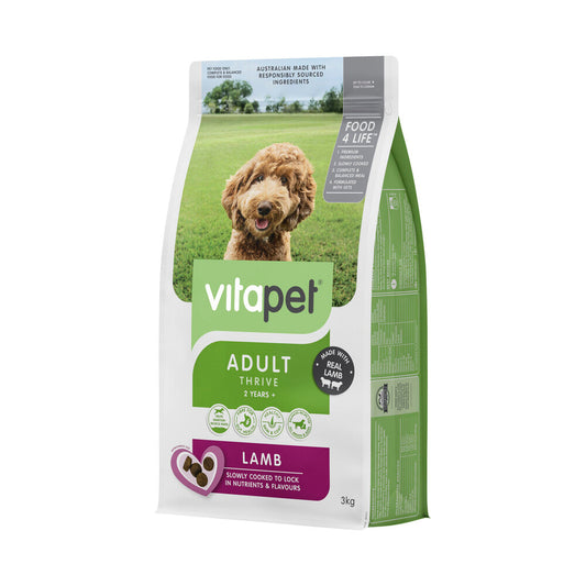 Vitapet Dry Dog Food Adult Lamb - 3kg