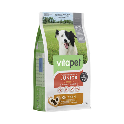 Vitapet Dry Dog Food Junior Chicken - 3kg