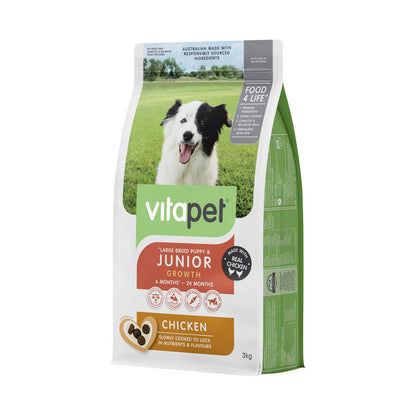 Vitapet Dry Dog Food Junior Chicken - 3kg