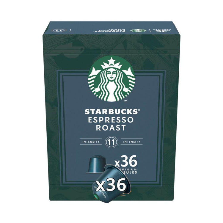 Starbucks By Nespresso Espresso Roast Intensity 11 Coffee Pods Capsules - 36 pack