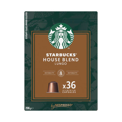 Starbucks By Nespresso House Blend Coffee Pods Intensity 8 Capsules - 36 pack