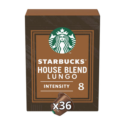 Starbucks By Nespresso House Blend Coffee Pods Intensity 8 Capsules - 36 pack