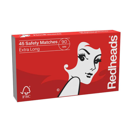 Redheads Extra Long Safety Matches - 45 pack
