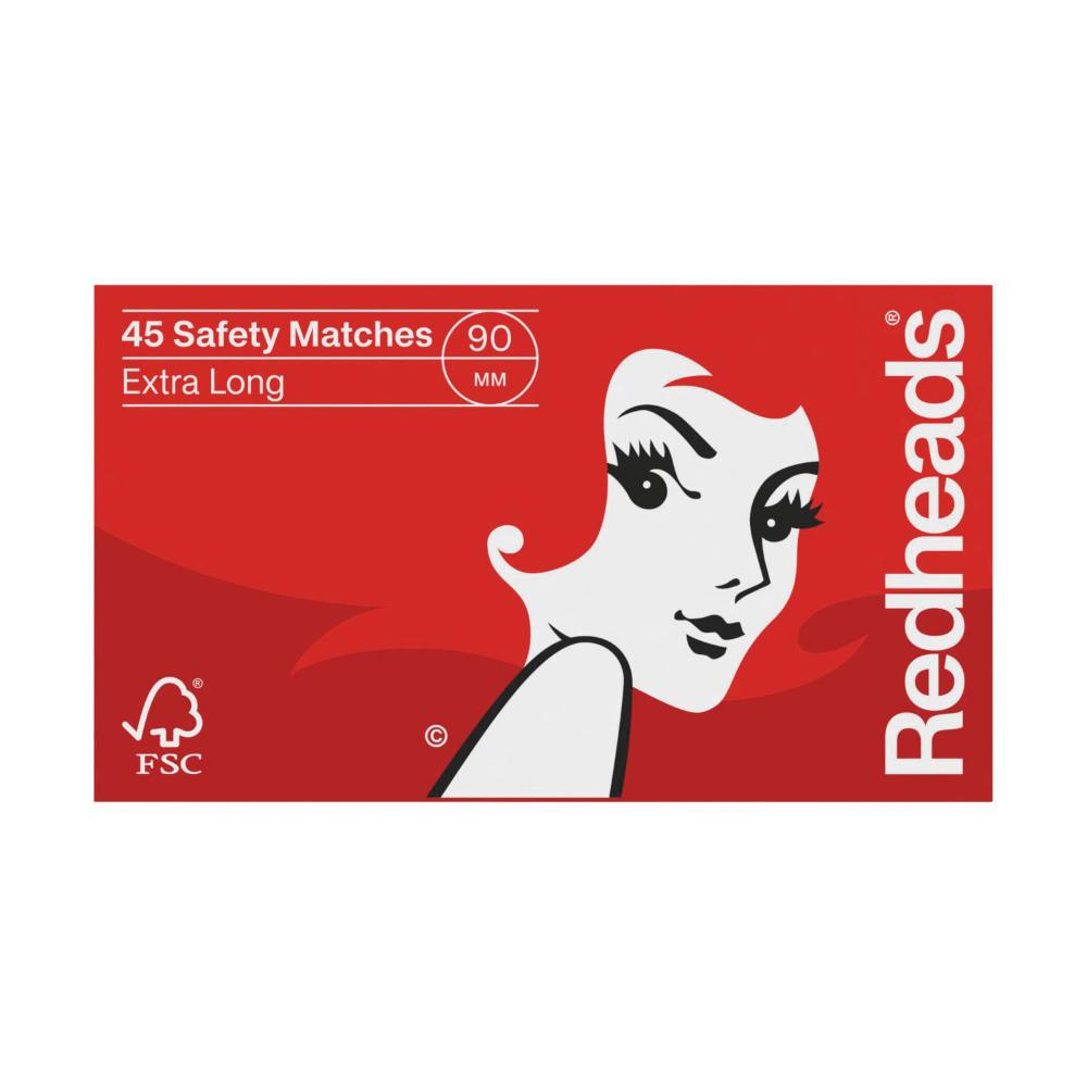 Redheads Extra Long Safety Matches - 45 pack