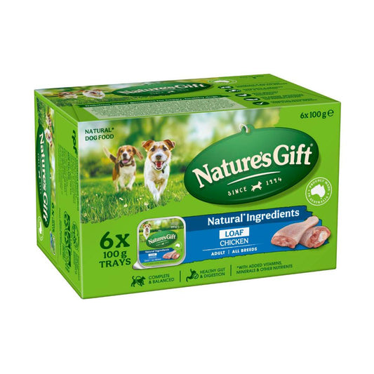 Nature's Gift Loaf Real Chicken Wet Dog Food 100g - 6 pack
