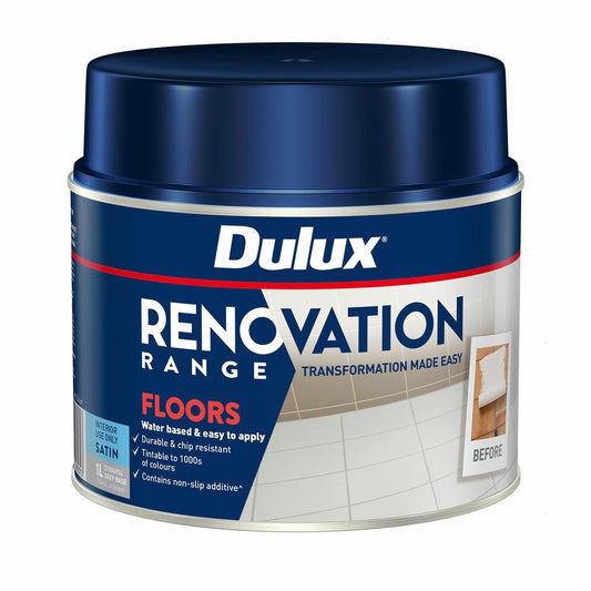 Dulux Renovation Range Floors Satin - 1L - Deep - Water-Based Coating