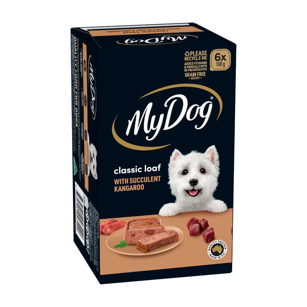 My Dog Adult Wet Dog Food Tasty Kangaroo Meaty Loaf 100g Trays - 6 pack