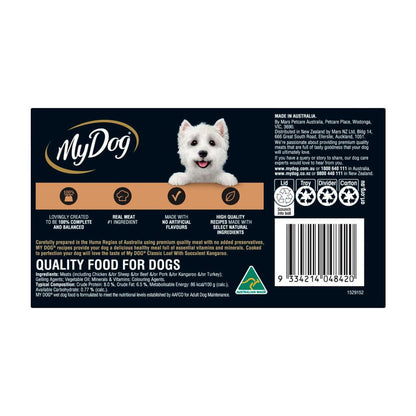 My Dog Adult Wet Dog Food Tasty Kangaroo Meaty Loaf 100g Trays - 6 pack